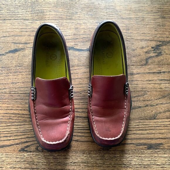 Cole Haan red leather slip on oxford style loafers size 5.5 - Picture 1 of 11